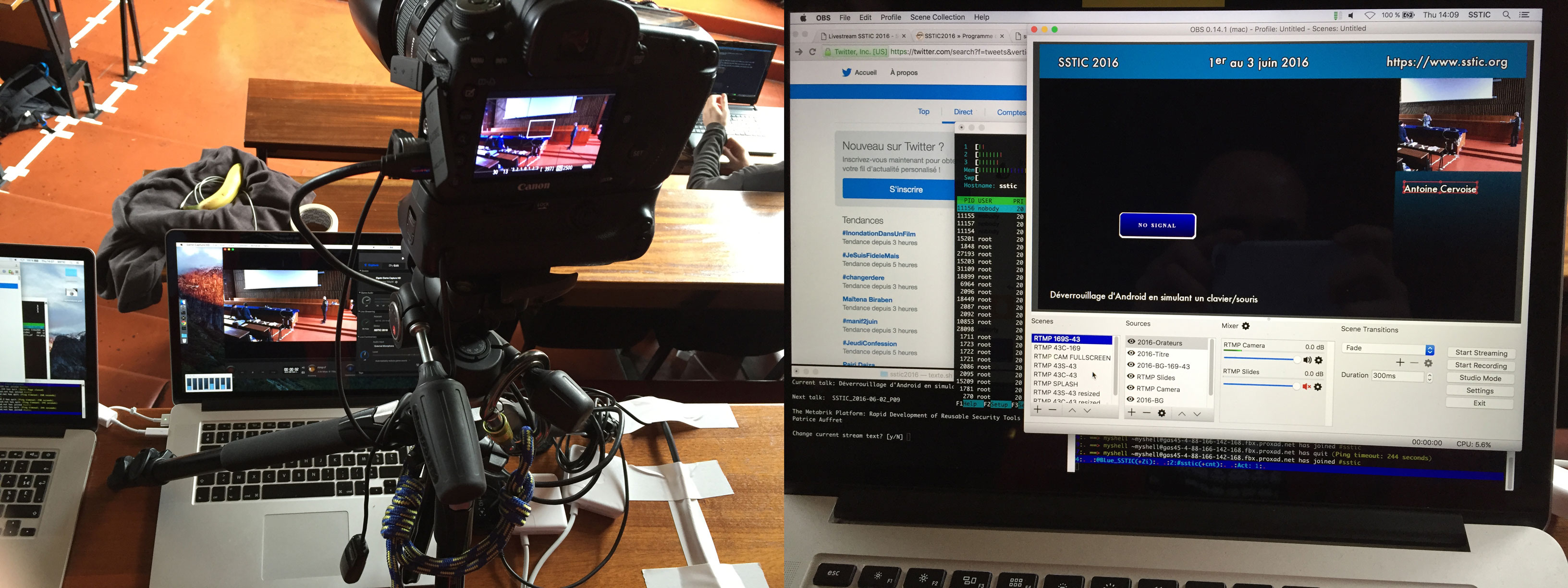 Capture vidéo, audio et compositing depuis le public au SSTIC 2016.
