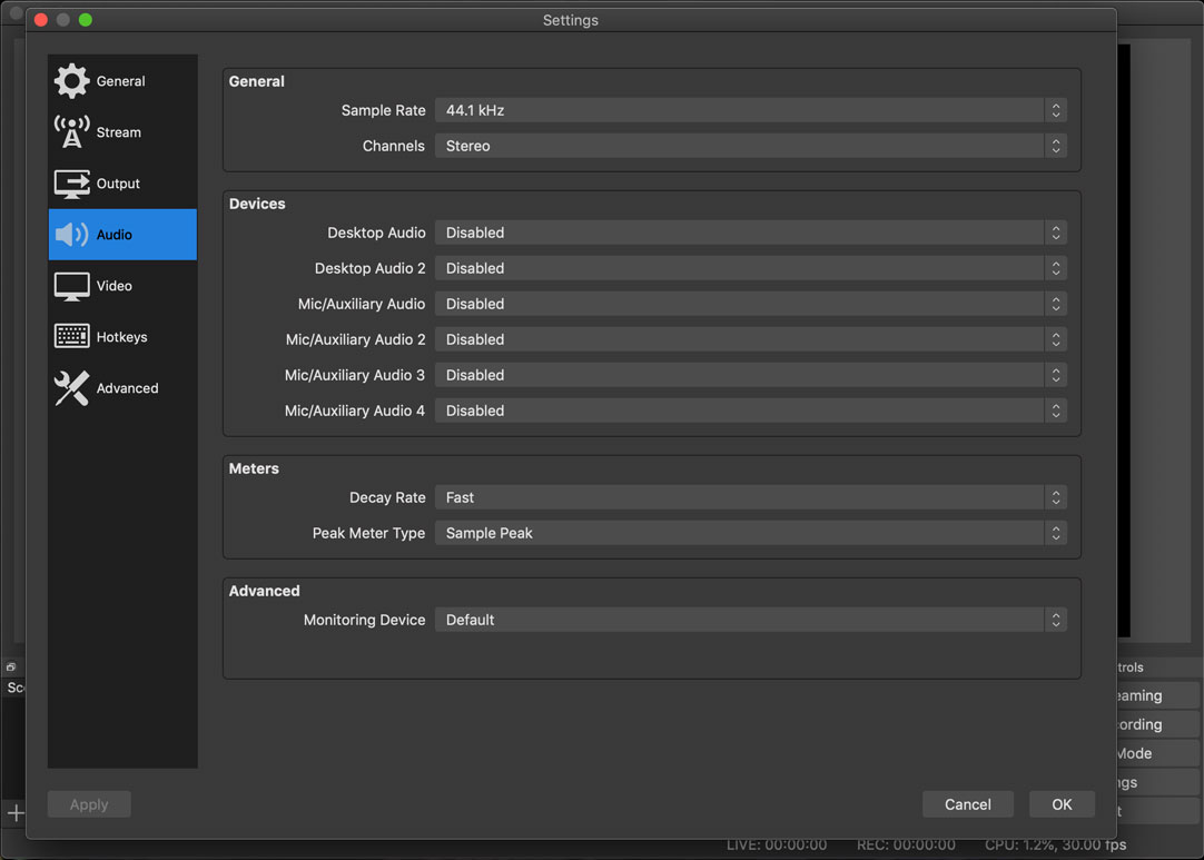 obs studio encoder preset