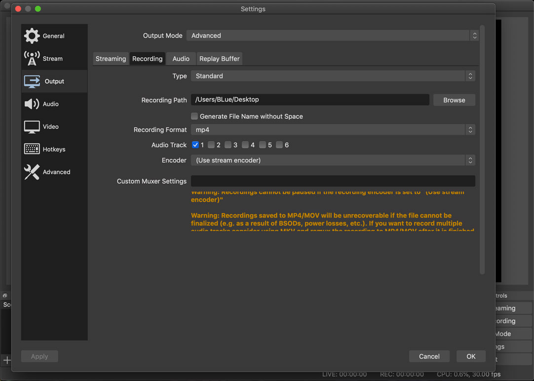 good quality obs studio recording settings